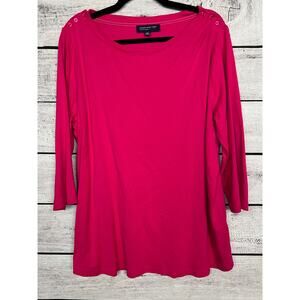 Ladies Plus Jones New York Pink Top - 3X
